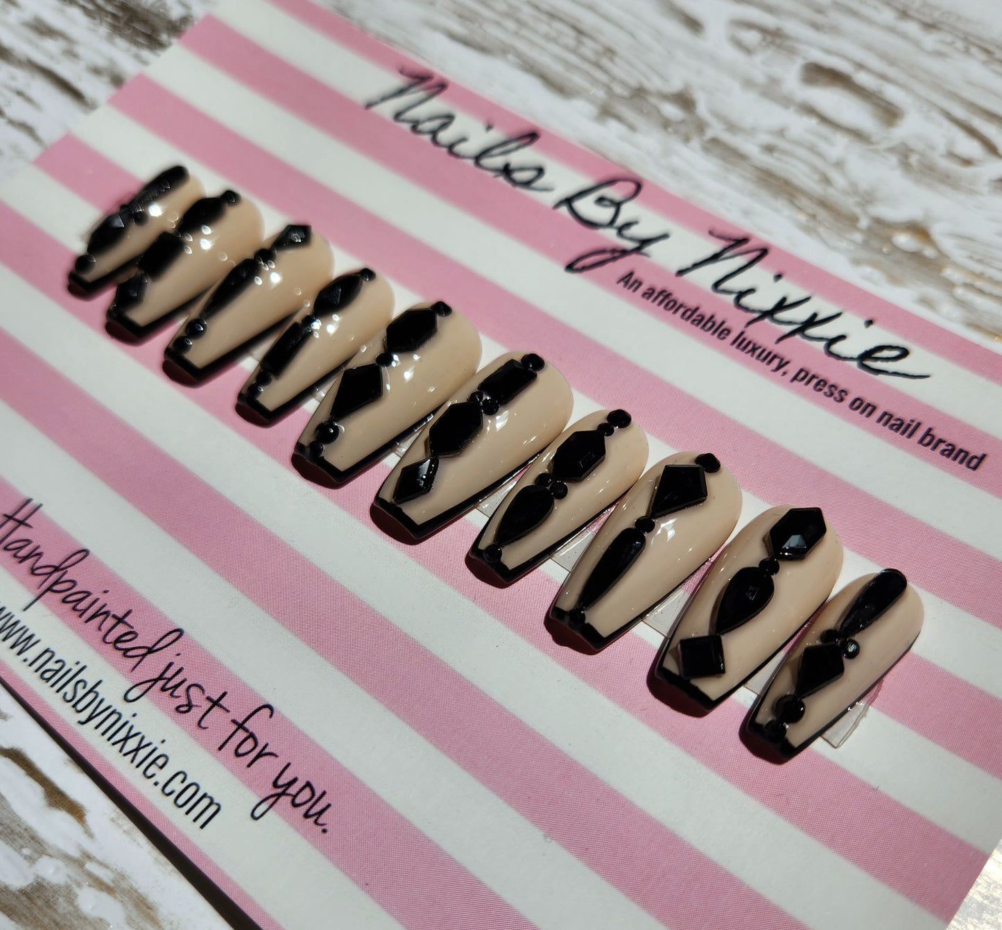Black Diamond - press on nail set