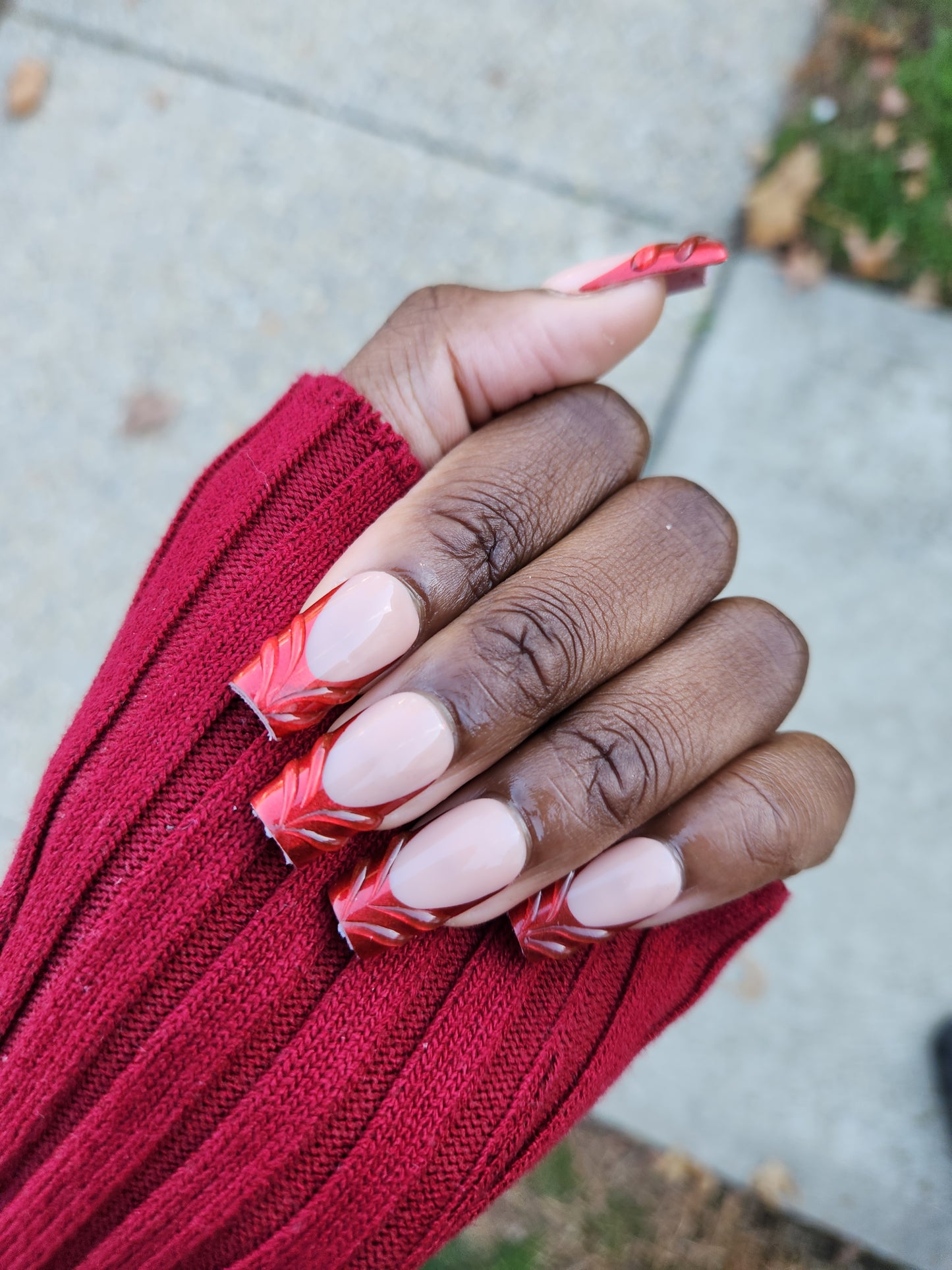 Ruby Red - Press on nail set