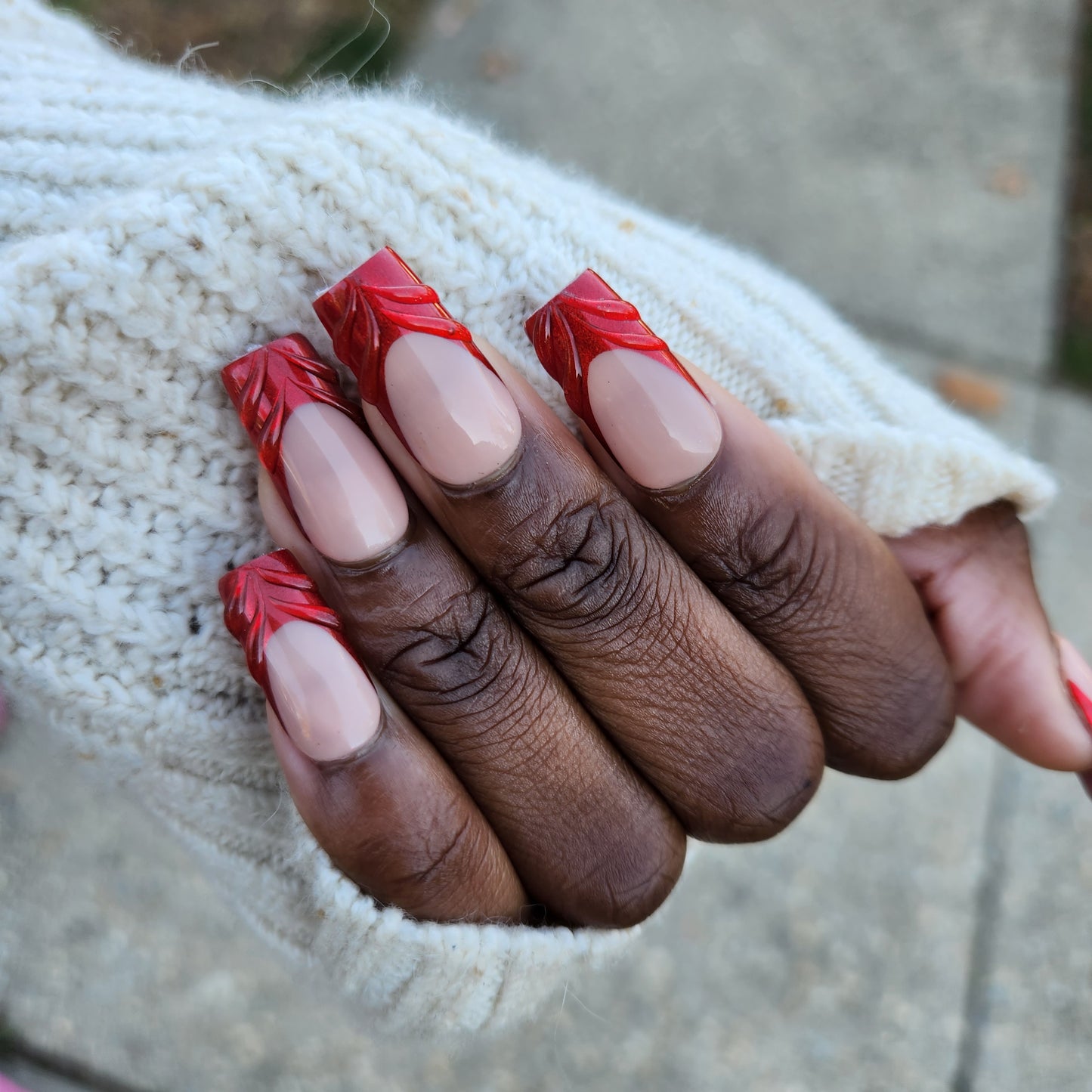 Ruby Red - Press on nail set