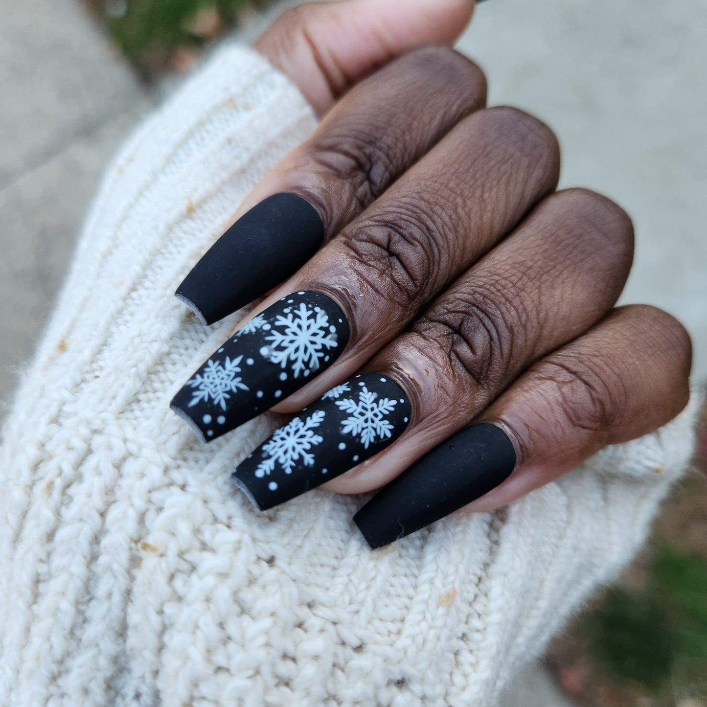 Black Snow - Press on nail set