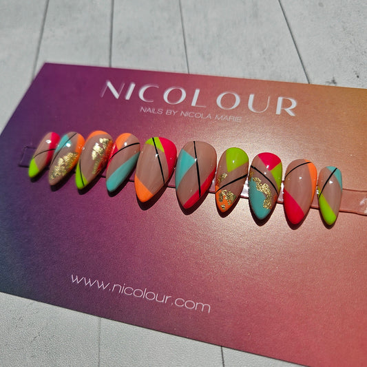 Neon Abstract nail set