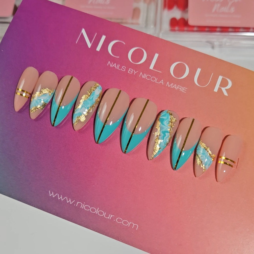 Chasing Waterfalls- Press On Nail Set