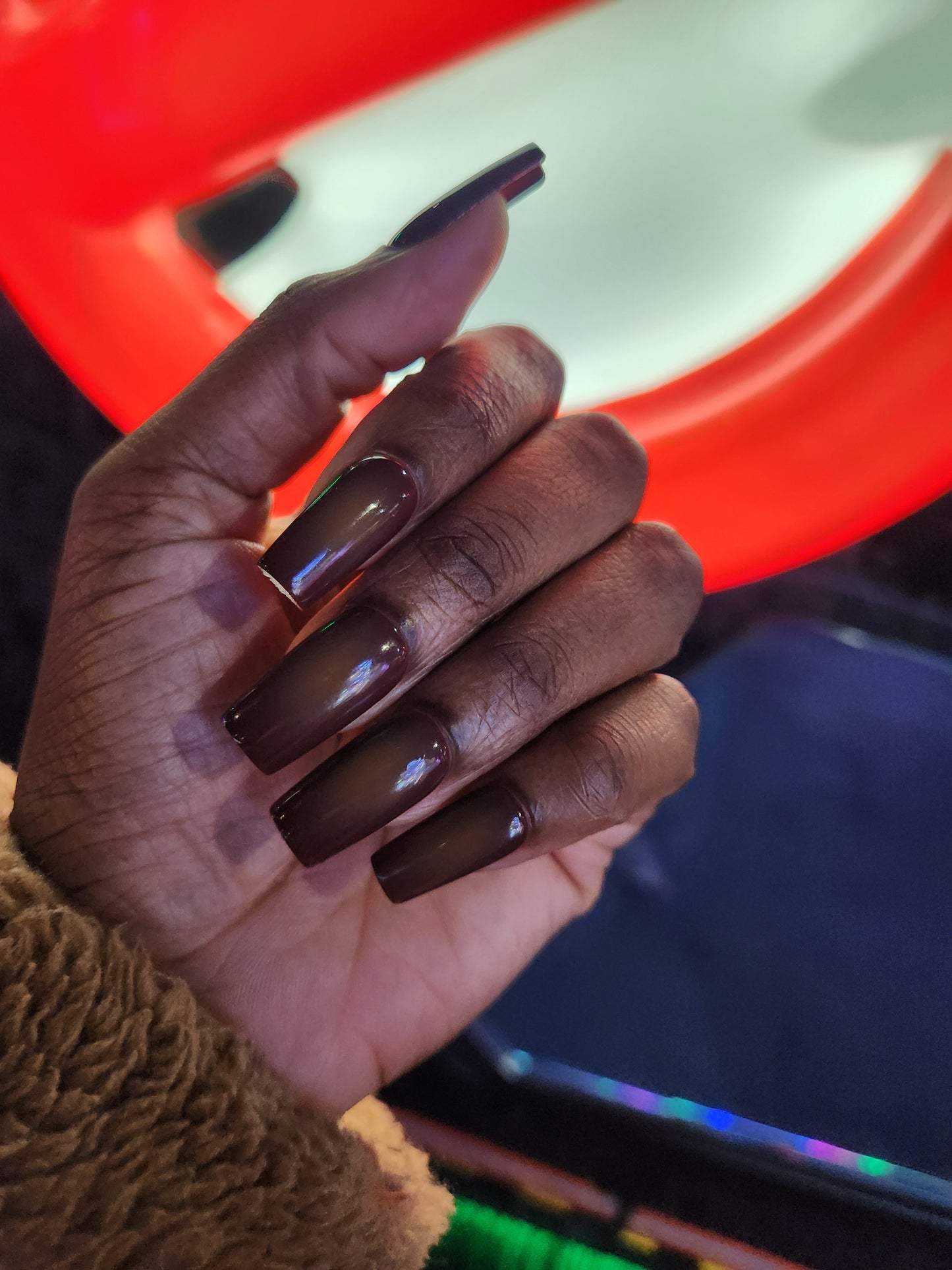 Brown Aura - Press on nail set