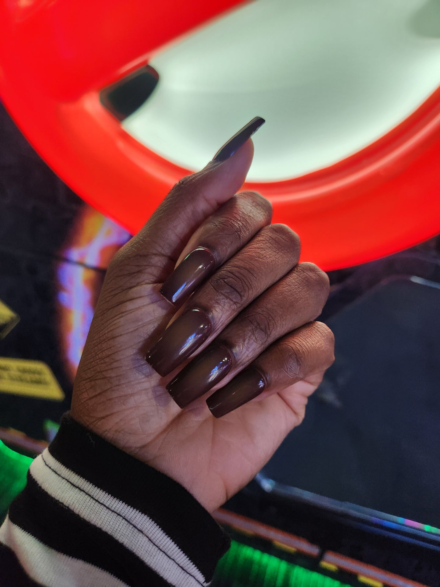Brown Aura - Press on nail set