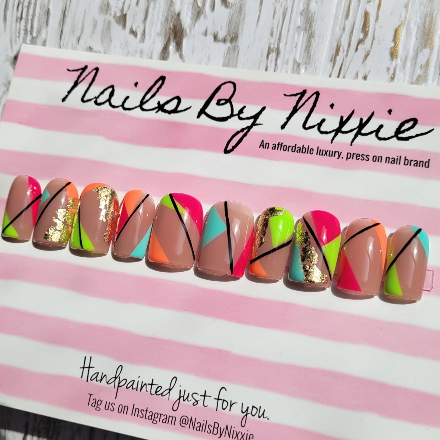 Neon Abstract nail set