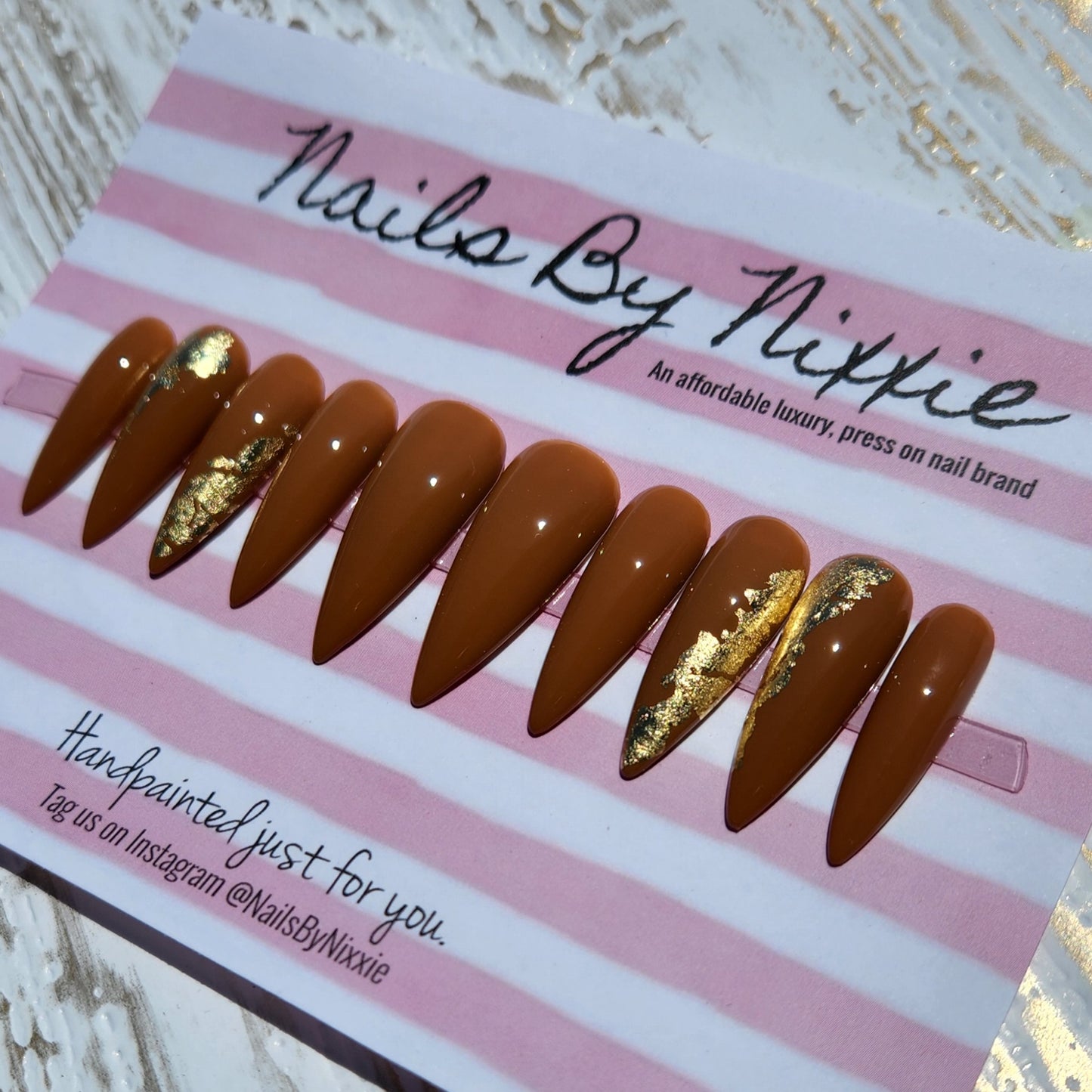 Caramel Crunch Press On nail set