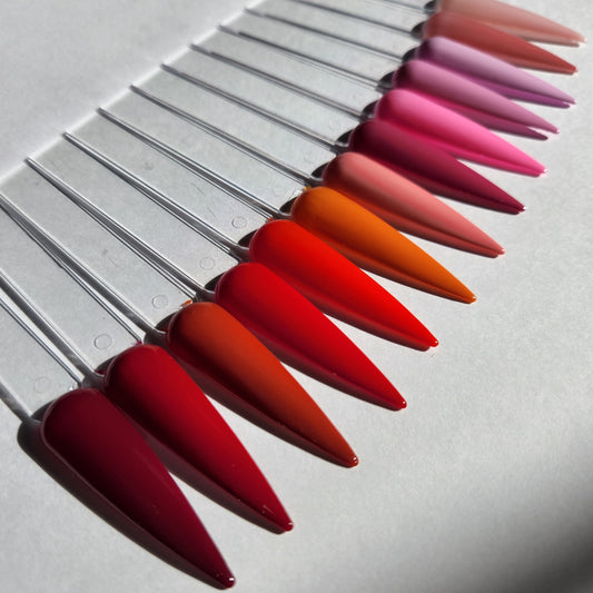 Pink & Red - Solid Color Press On Nail Set