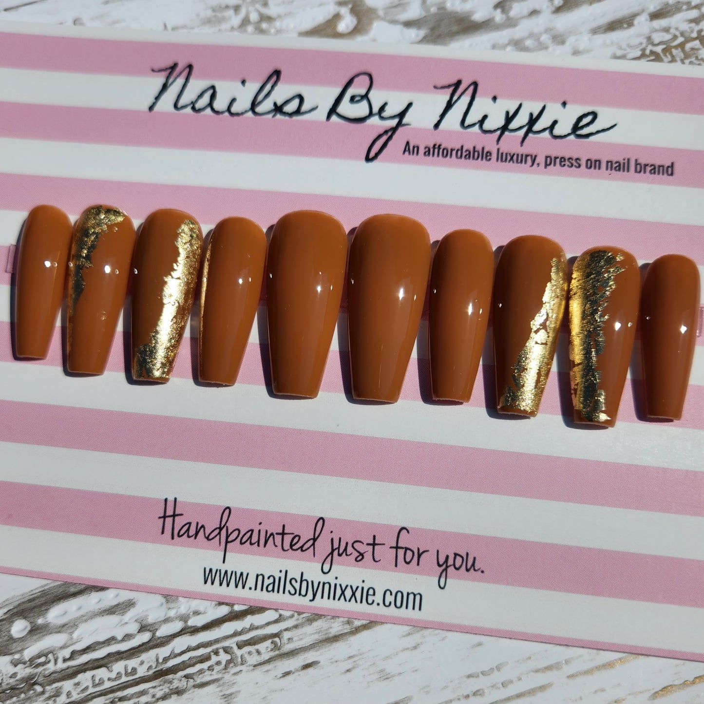 Caramel Crunch Press On nail set