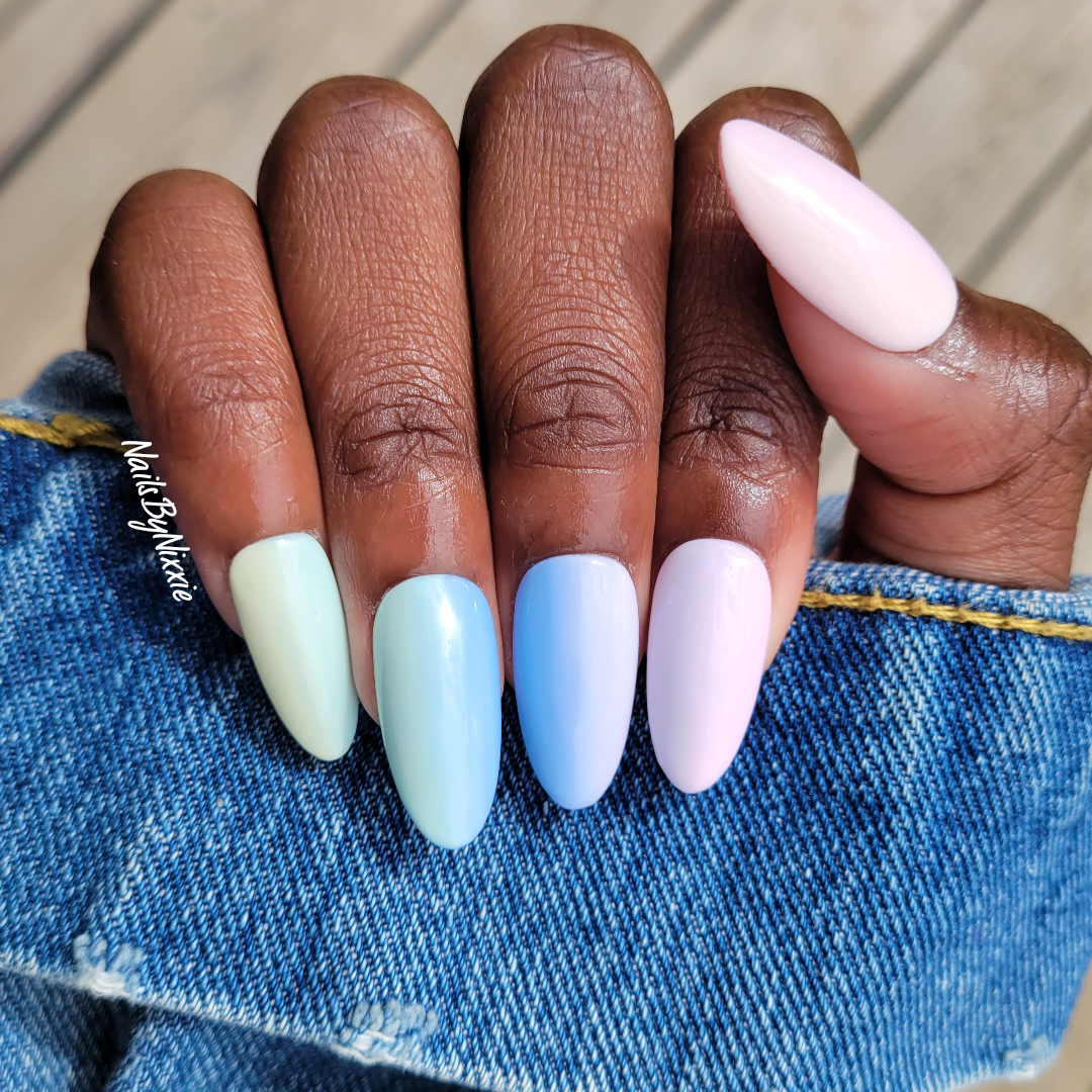 Cool Pastels press on nail set