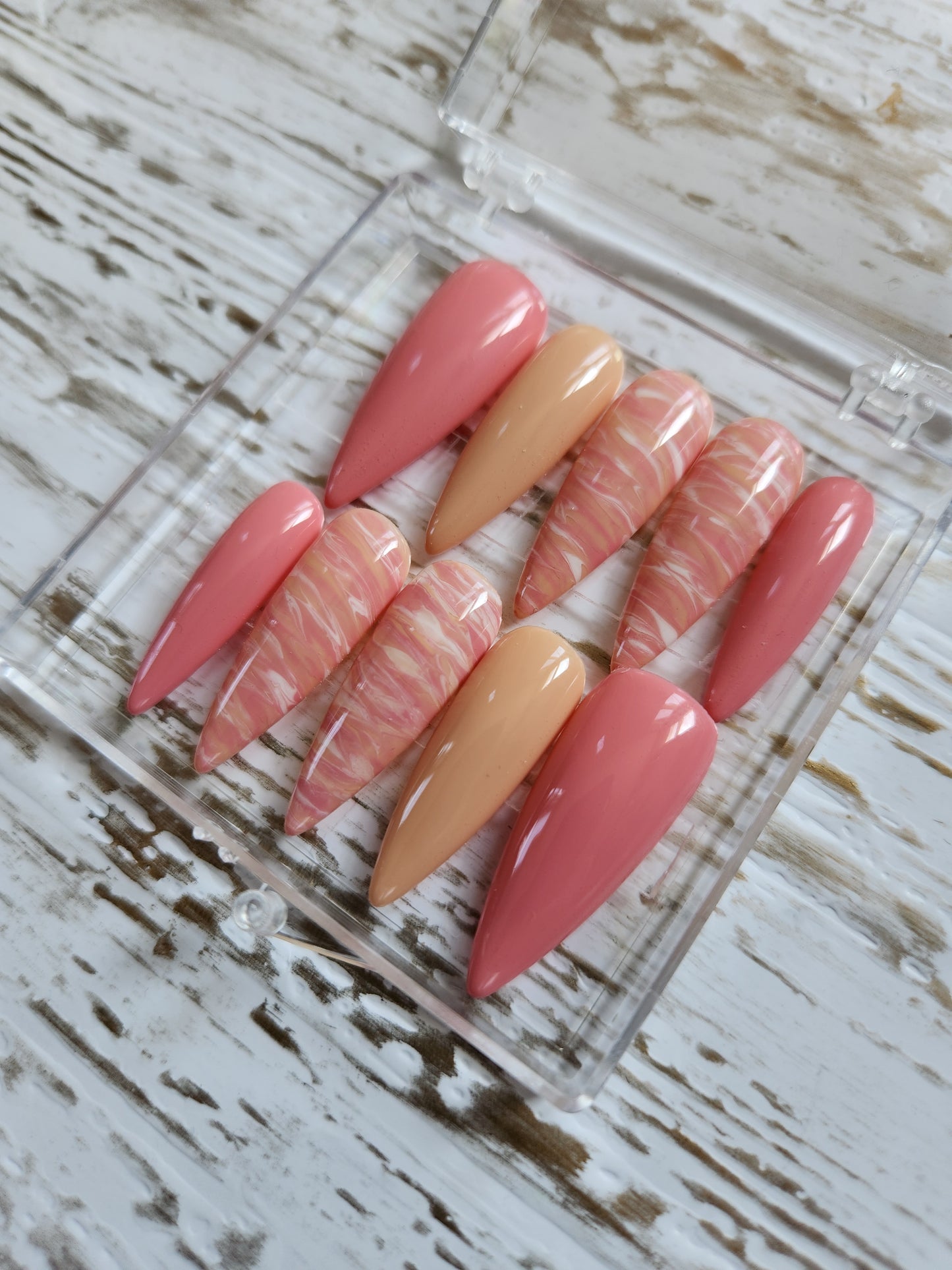 Peaches and Cream Nail Set