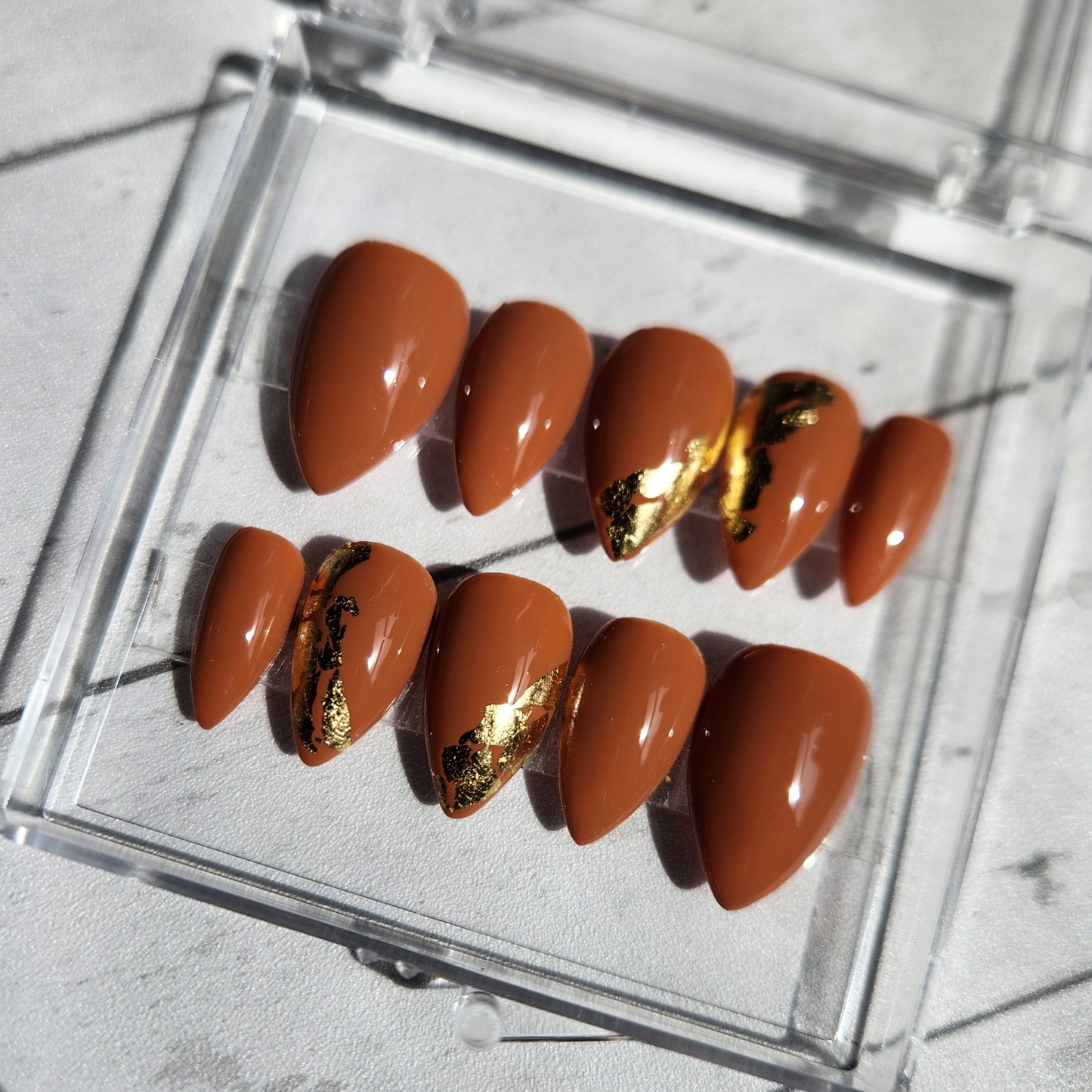 Caramel Crunch Press On nail set