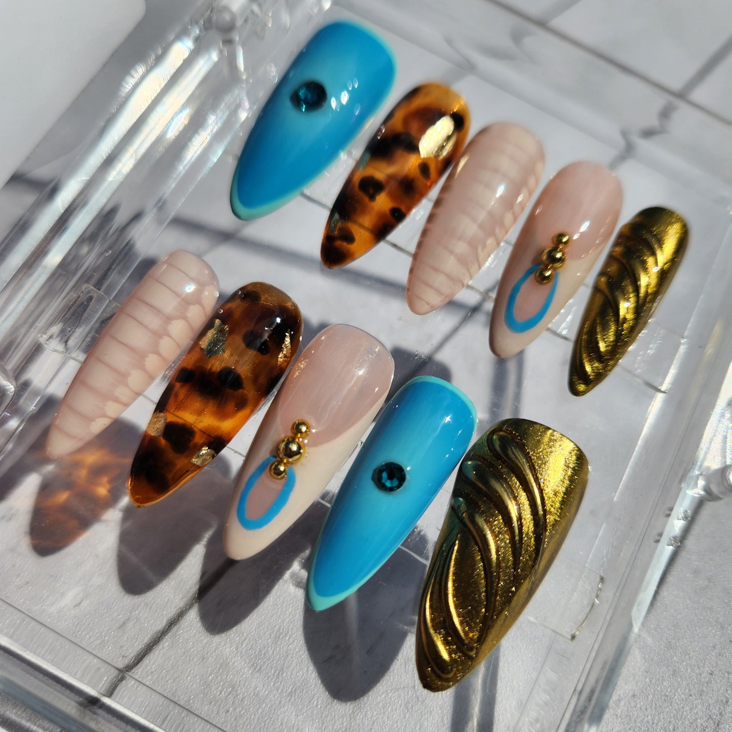 Aqua Fantasy - Press On Nail set