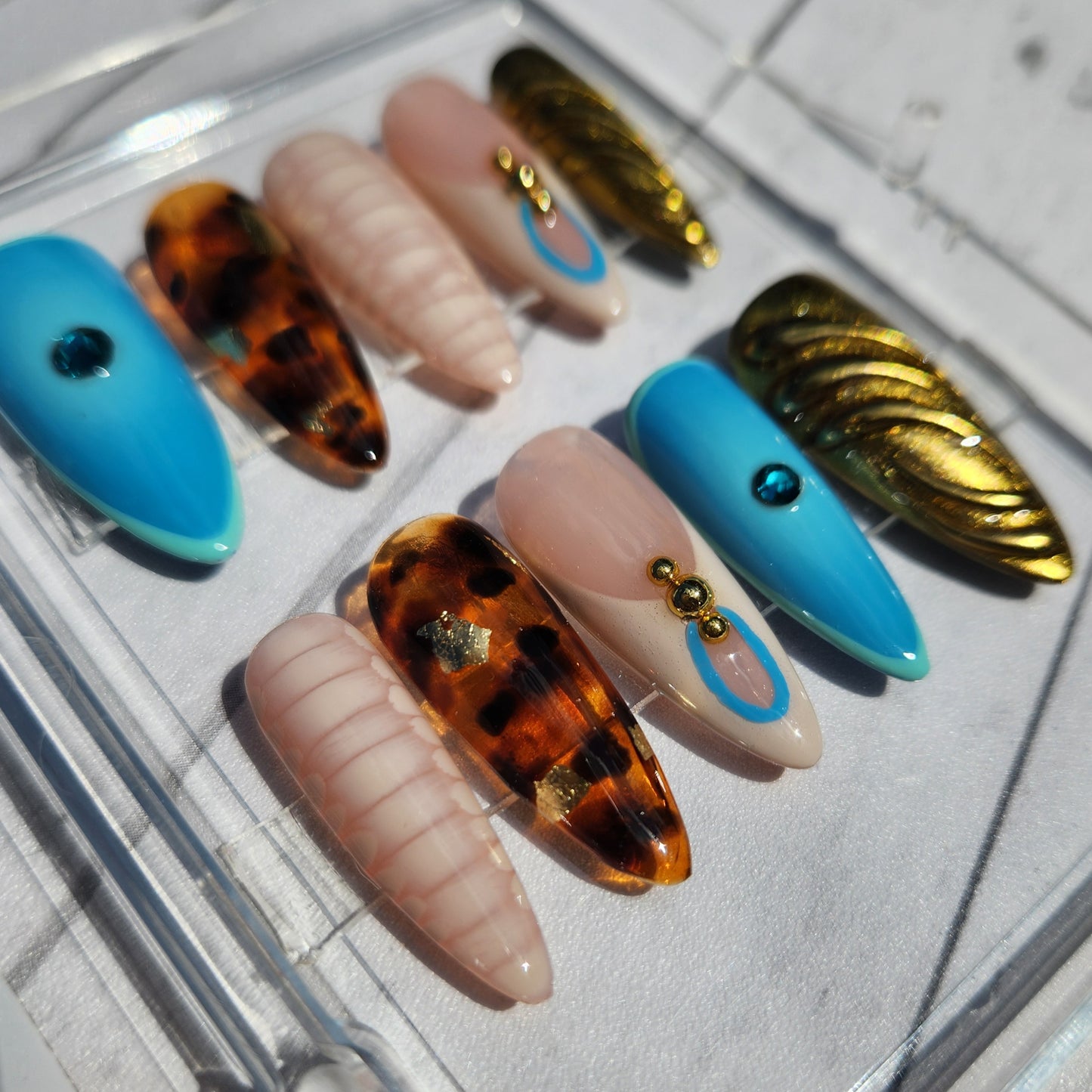 Aqua Fantasy - Press On Nail set