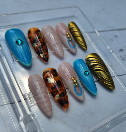 Aqua Fantasy - Press On Nail set