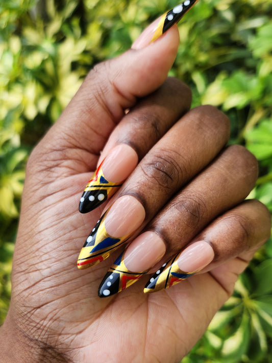 90's Twist press on nail set