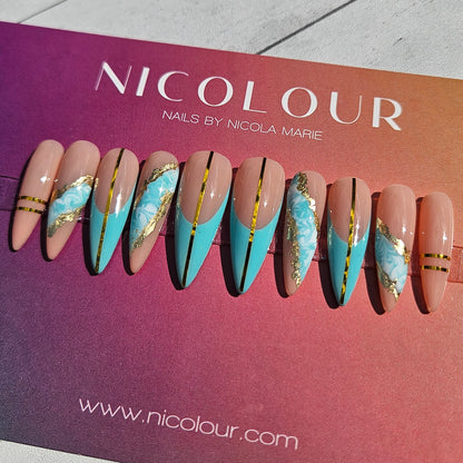 Chasing Waterfalls- Press On Nail Set
