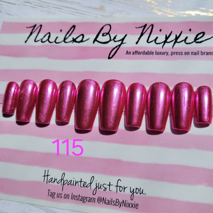 Chrome - Pick Your Solid Color Press on nail set