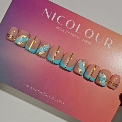 Chasing Waterfalls- Press On Nail Set