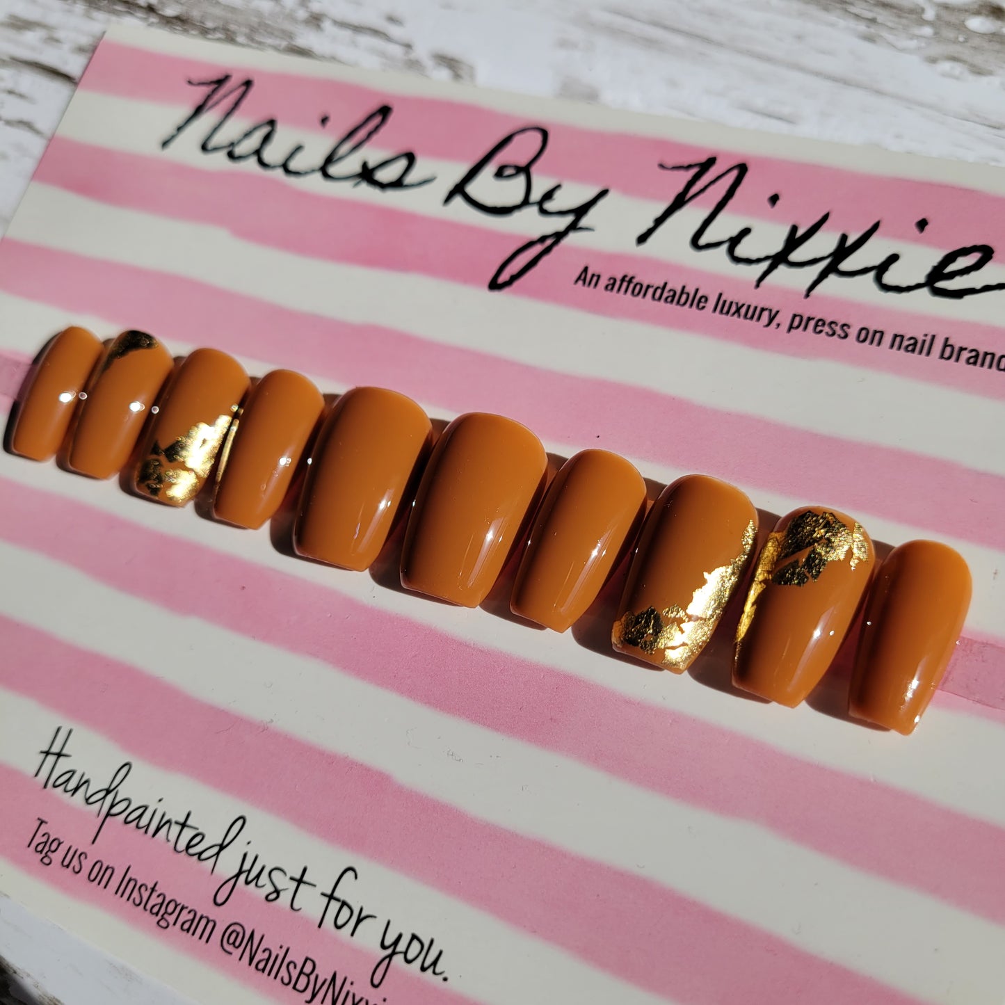 Caramel Crunch Press On nail set