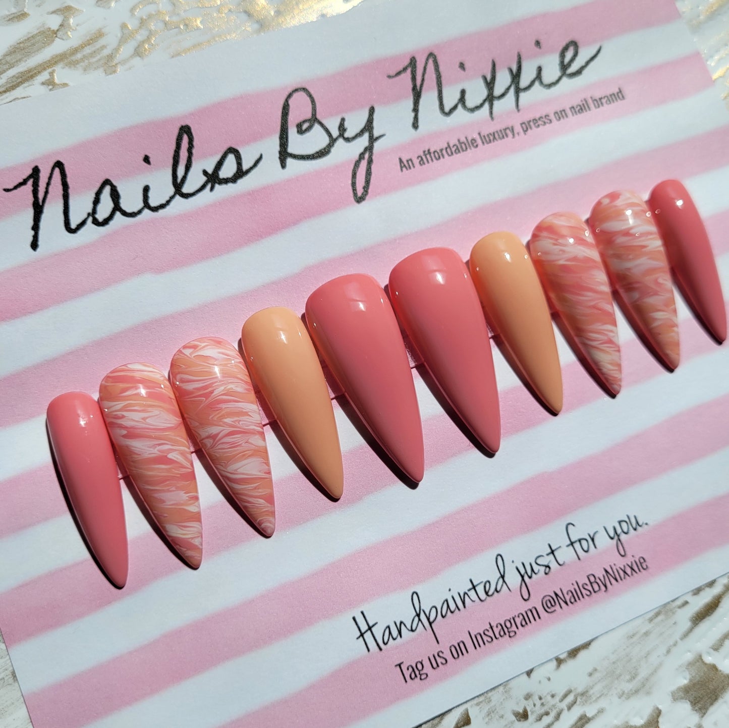 Peaches and Cream Nail Set