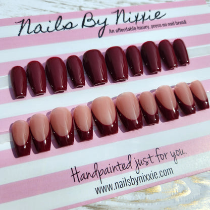 Sangria Duo - Two Press on nail sets