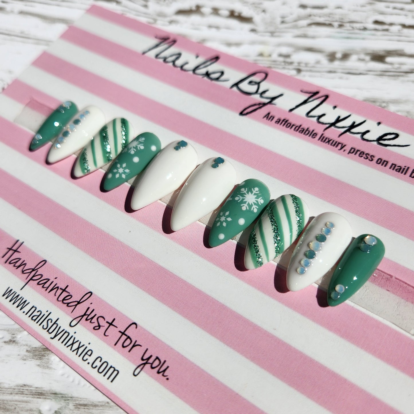 Teal Me you Love Me nail set