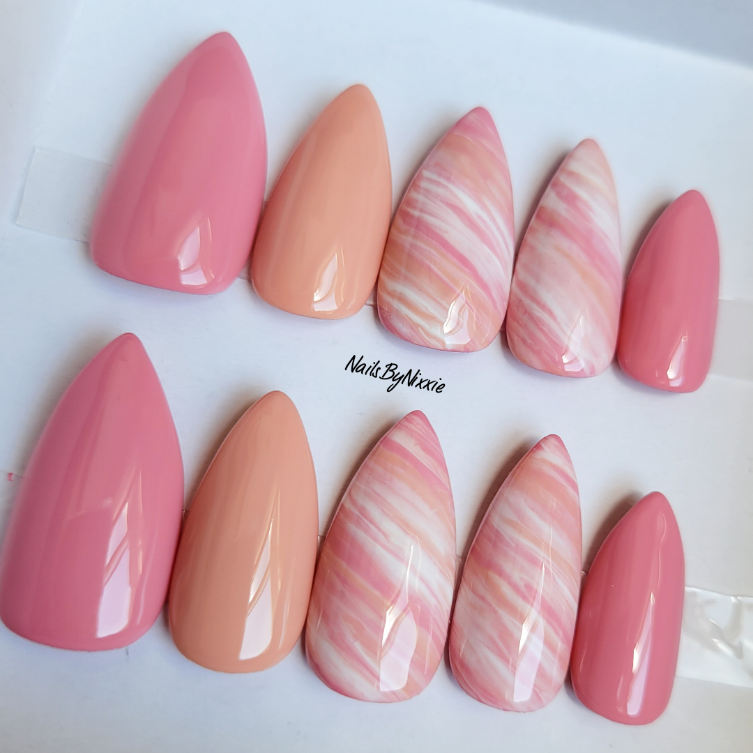 Peaches and Cream Nail Set