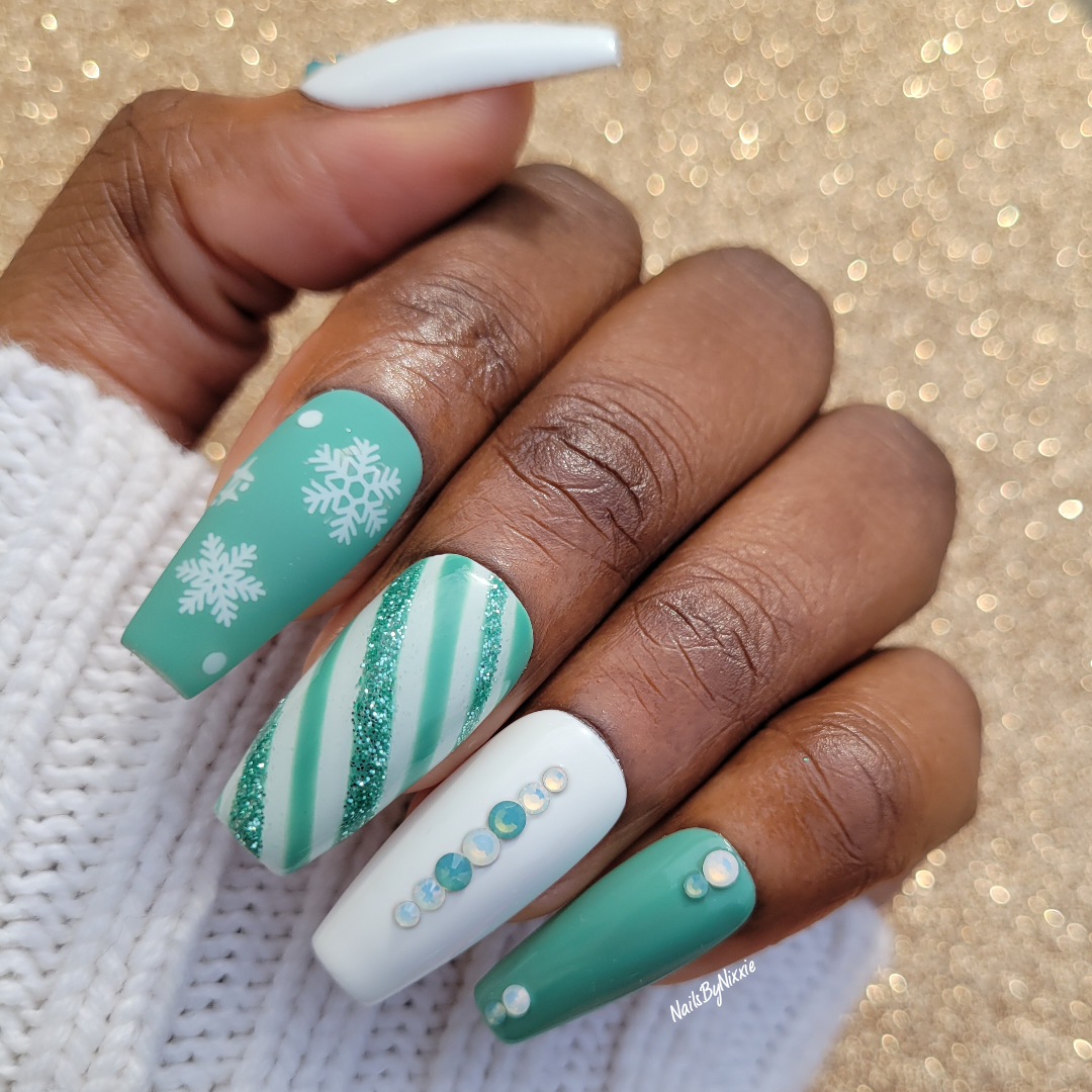 Teal Me you Love Me nail set