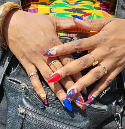 Afro Couture Press On nail set